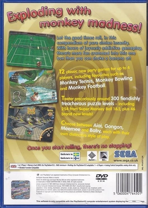 Super Monkey Ball Deluxe - PS2 (B Grade) (Genbrug)